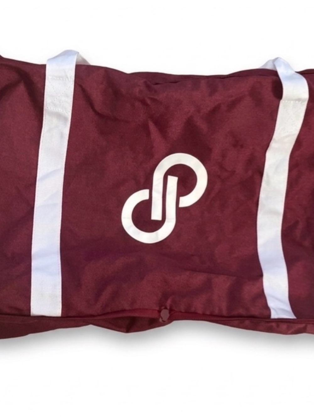 5- Maroon Duffel Bag with White Accents